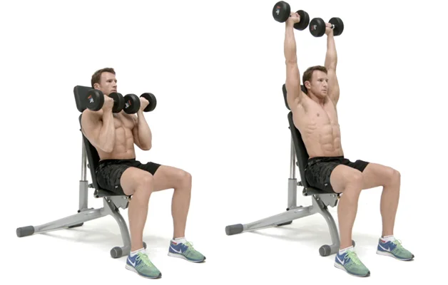 Arnold press dumbbell exercise for shoulders