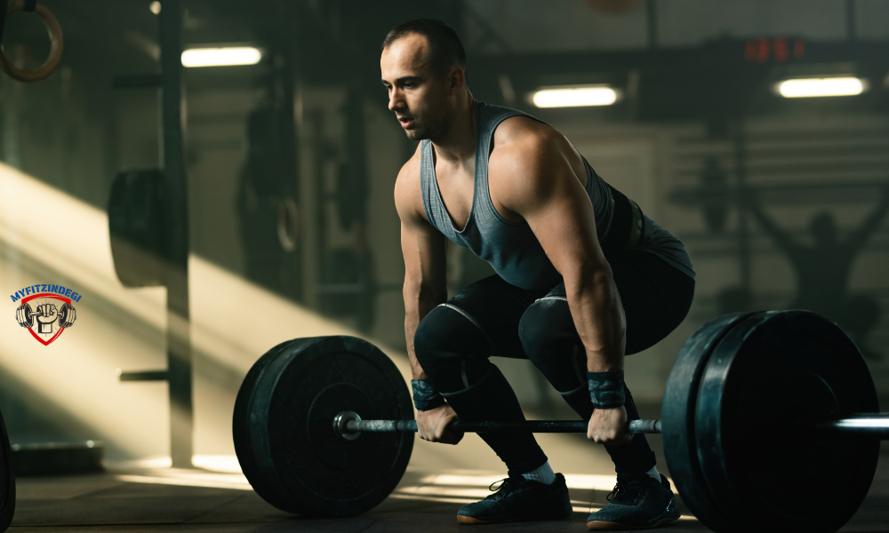 Man performing heavy squats to naturally increase testosterone