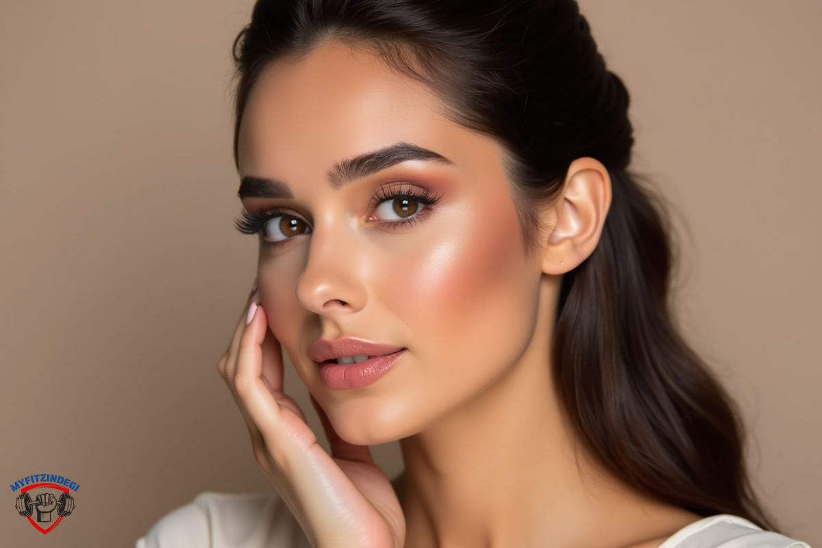 Close-up of a woman with clear glowing skin showing the benefits of zinc for acne and healing